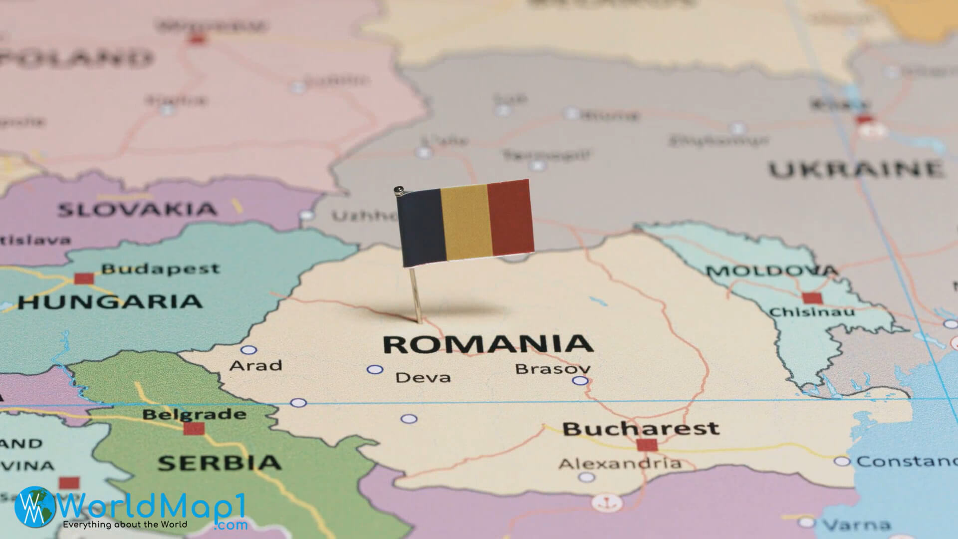 Carte interactive de la Roumanie